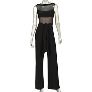 JOSEPH RIBKOFF Sleeveless Sheer Top Jumpsuit NWT